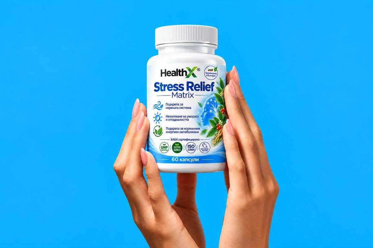 Ръце, държащи Stress Relief Matrix